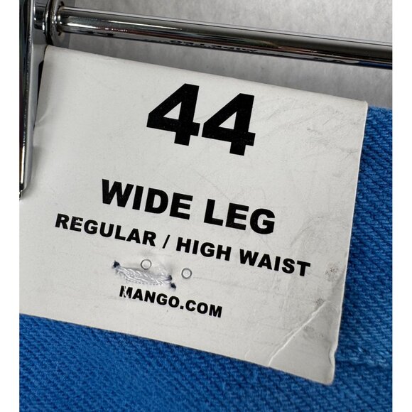 MNG Denim Nora wide leg jeans royal blue high waist 90s‎ sz 12(44) - Picture 3 of 9